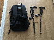 FTHP13 Hiking pkg wbackpack & Walking Sticks