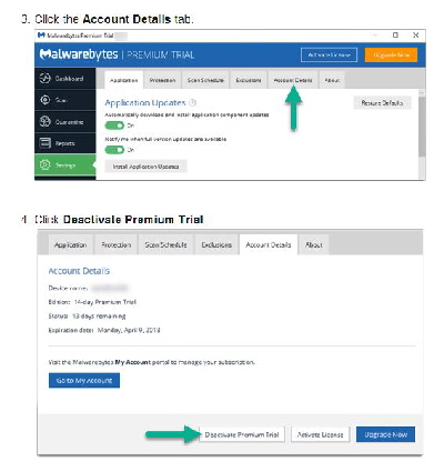 How to turn off Trial Mode of Malwarebytes